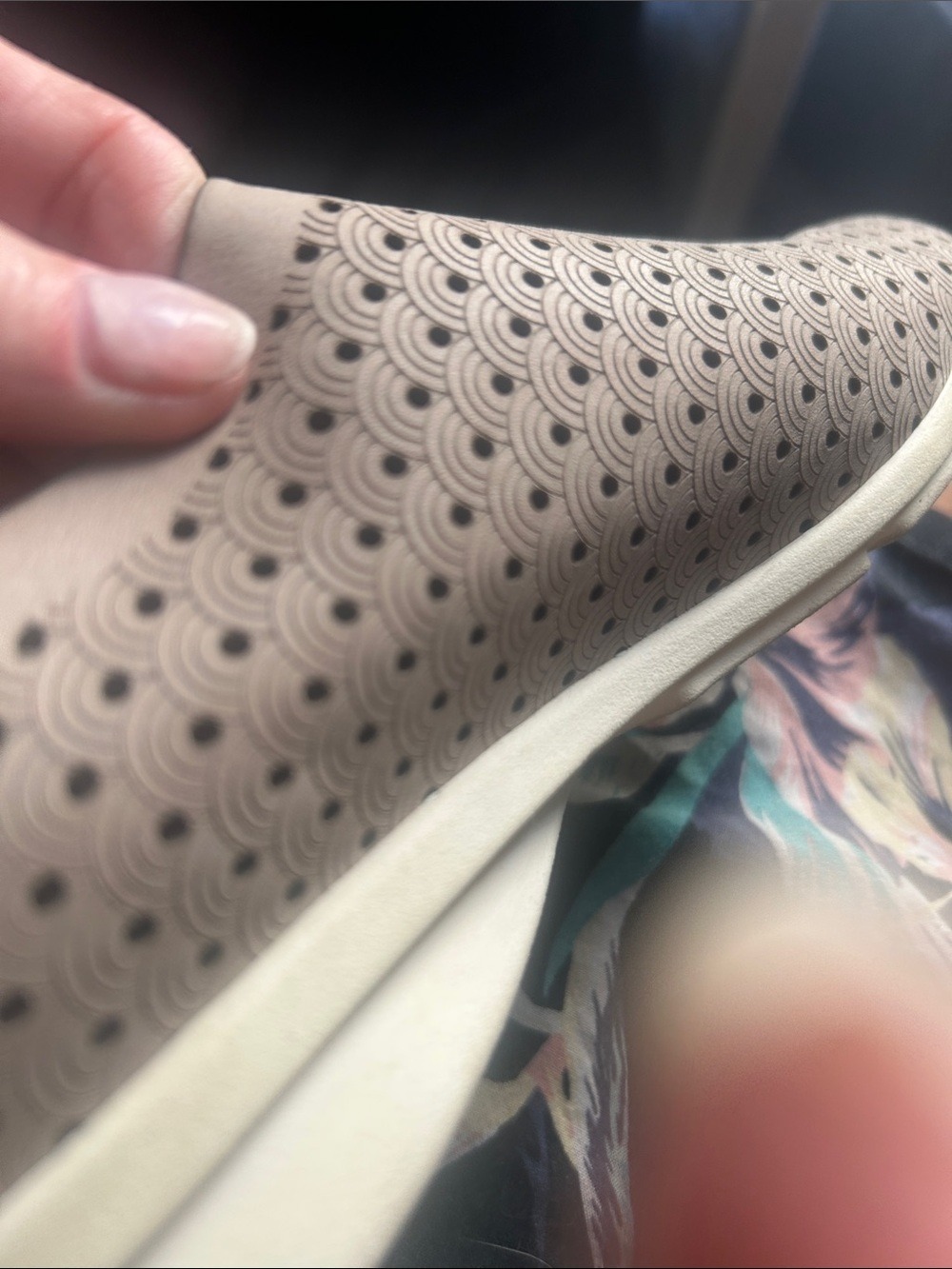 Comfortiva Perforated Slip-On Sneakers in Pale Pink - Picture 3 of 4